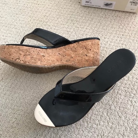 Jimmy Choo black Pathos sandals size 9.5 - Picture 1 of 6